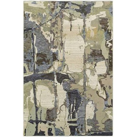 Oriental Weavers 2 x 12 ft. 6 in. Evolution Area Rug, Blue and Grey E8027A076365ST
